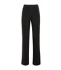 Skims Black High-Waist Pintuck Straight Leg Trousers