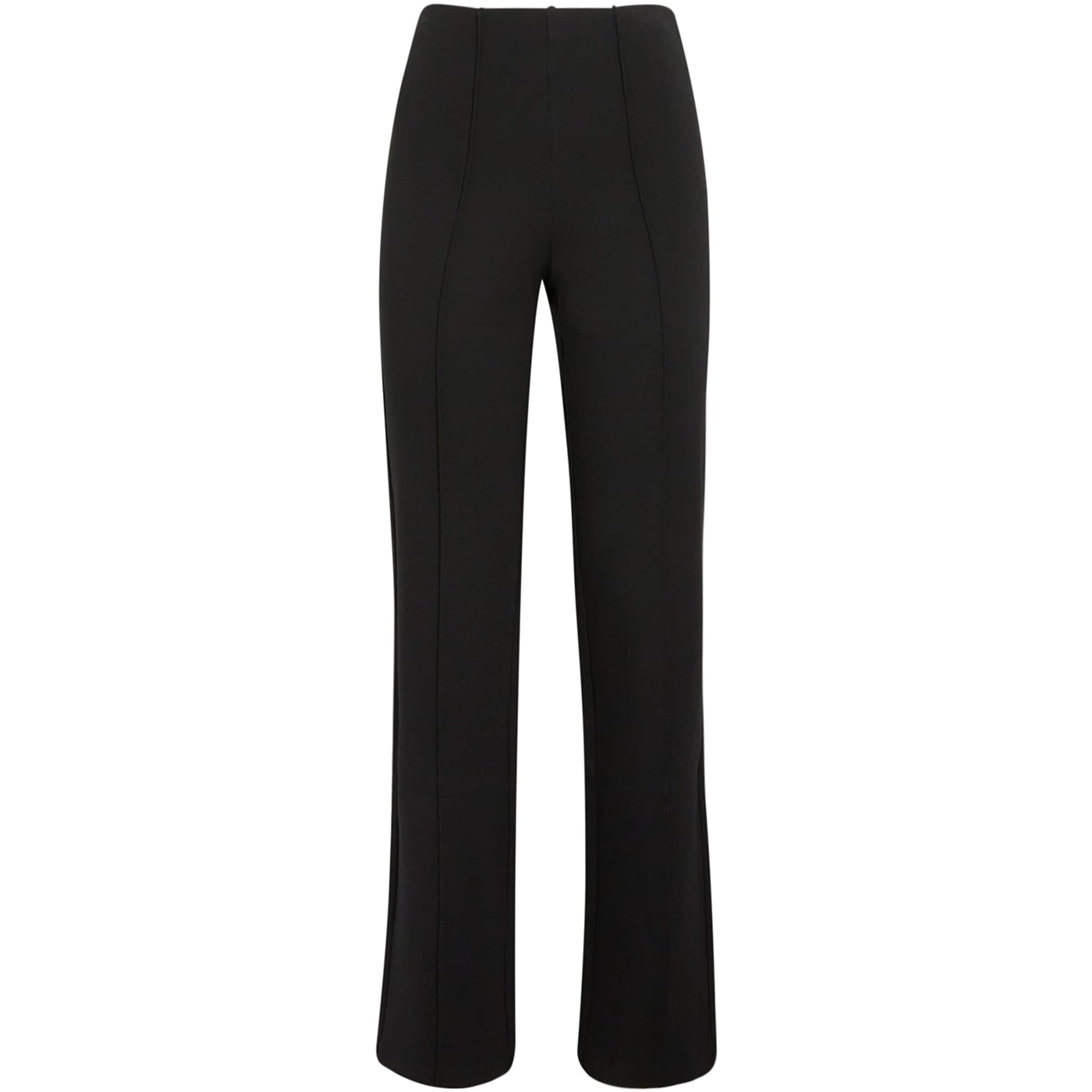 Skims Black High-Waist Pintuck Straight Leg Trousers