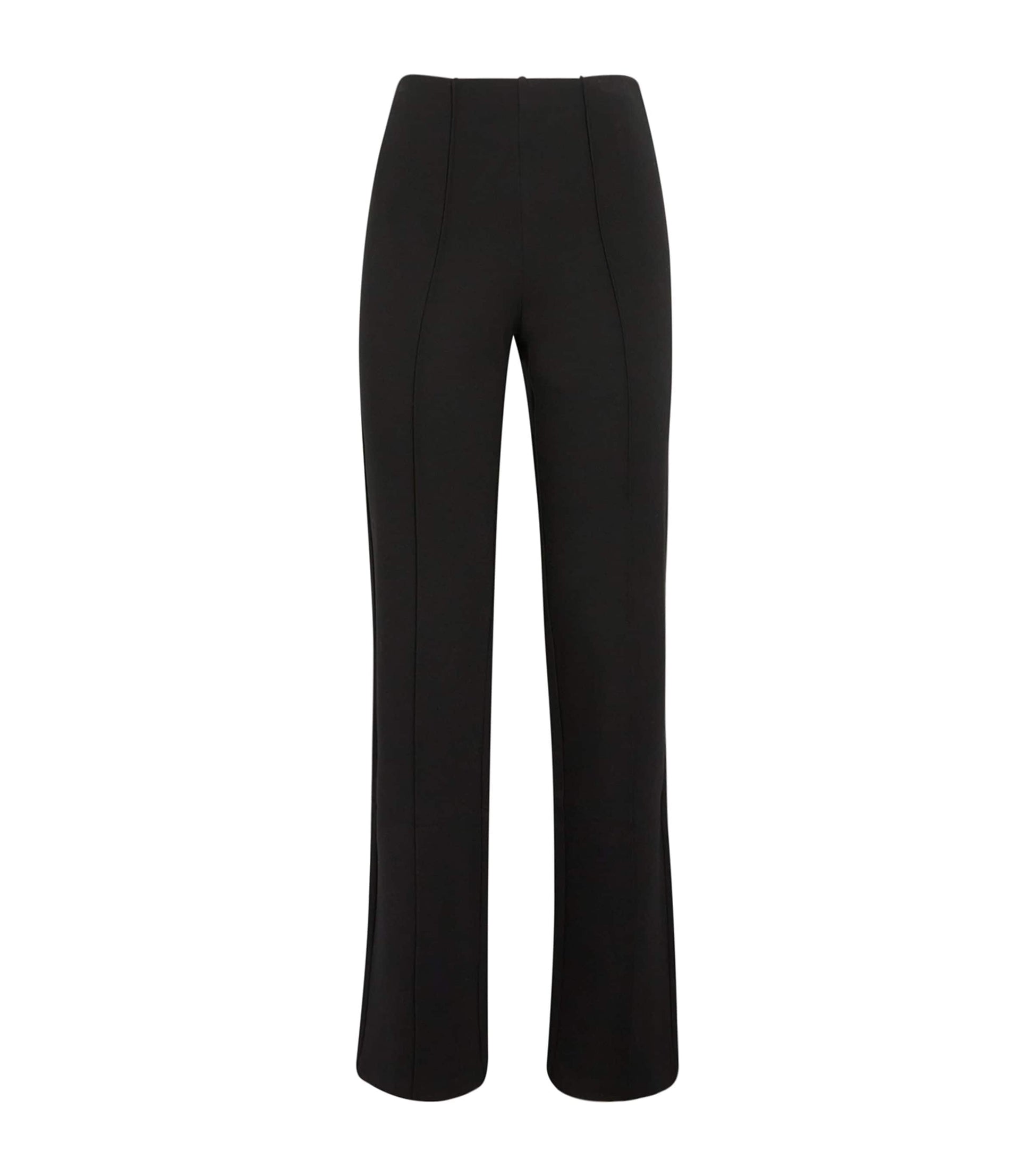 Skims Black High-Waist Pintuck Straight Leg Trousers