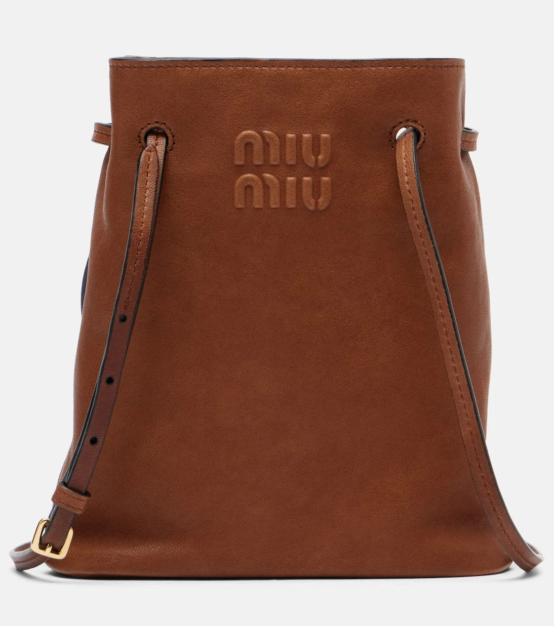 Miu Miu - Logo leather crossbody bag