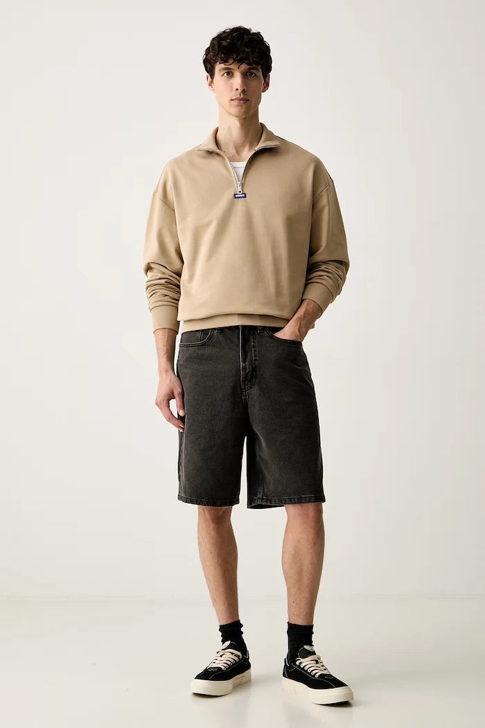 HUGO Blue Erkek Pamuklu Neeler Sweatshirt