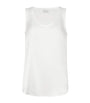 Brunello Cucinelli White Stretch-Silk Satin Reversible Tank Top