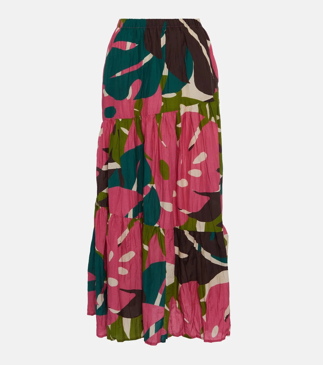 Velvet - Lydia printed cotton and silk maxi skirt
