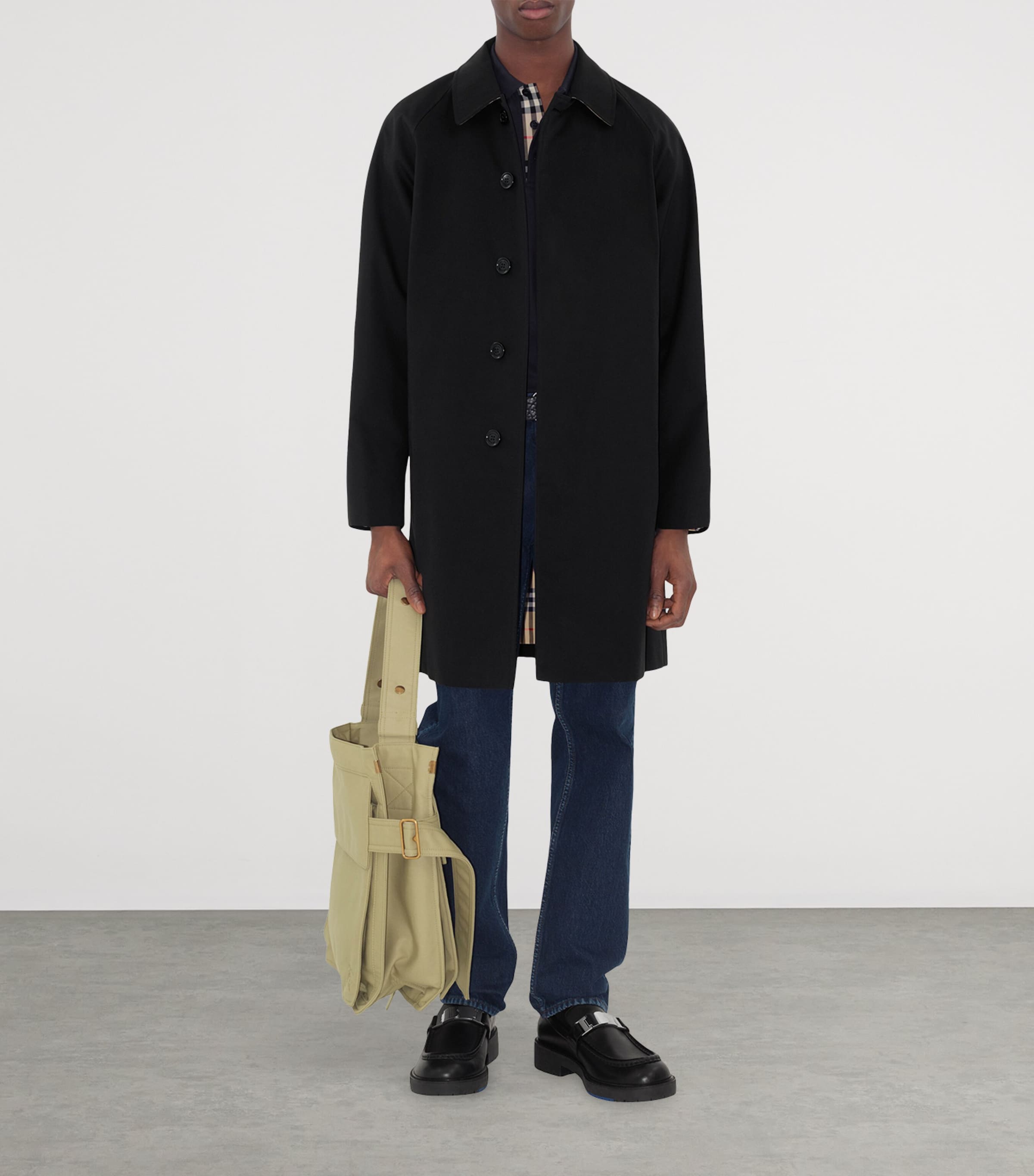 Cotton Camden Heritage Mid-Length Car Coat BLACK