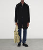 Burberry Black Cotton Camden Heritage Mid-Length Car Coat