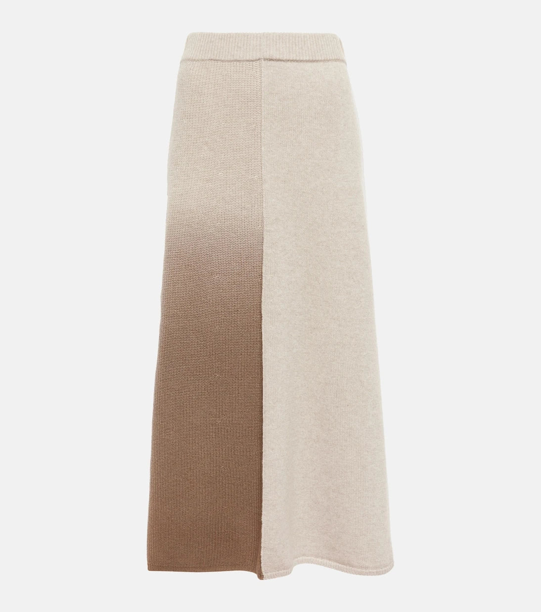 Joseph - Dégradé wool and cashmere midi skirt