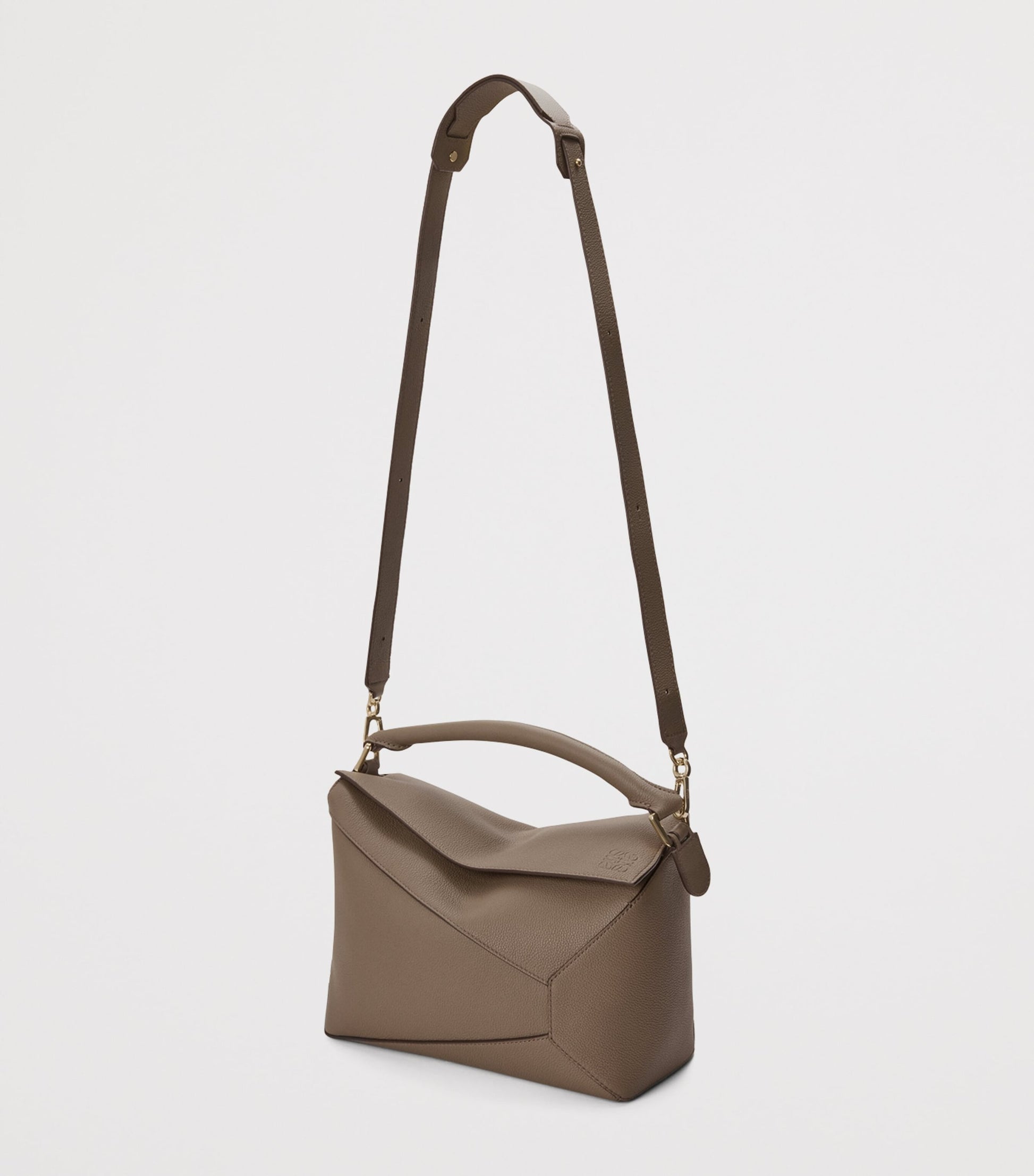 LOEWE Brown Medium Leather Puzzle Edge Top-Handle Bag