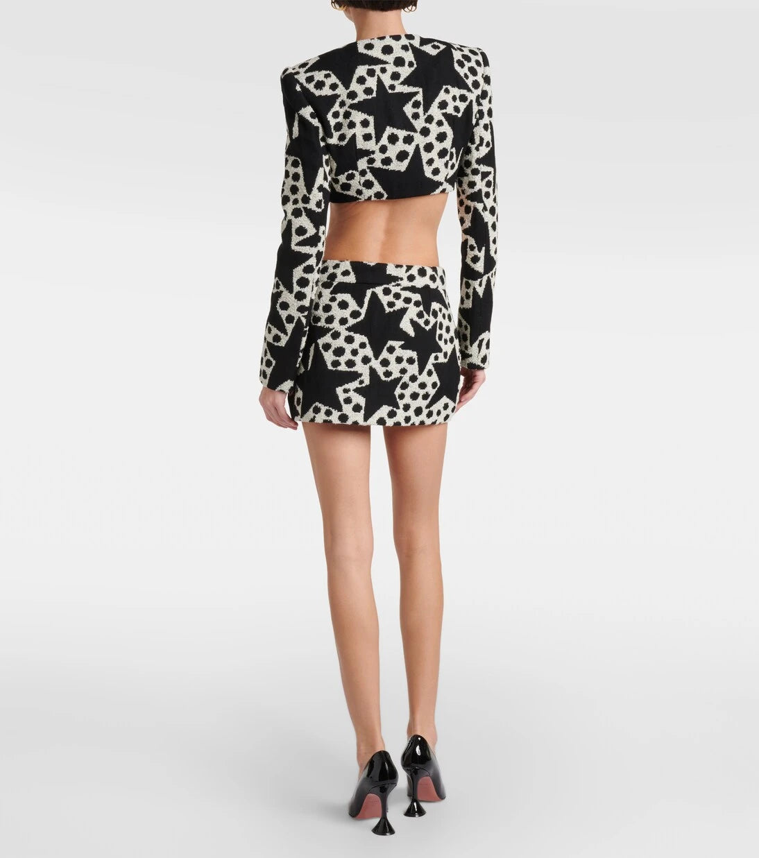 Area - Embellished jacquard miniskirt