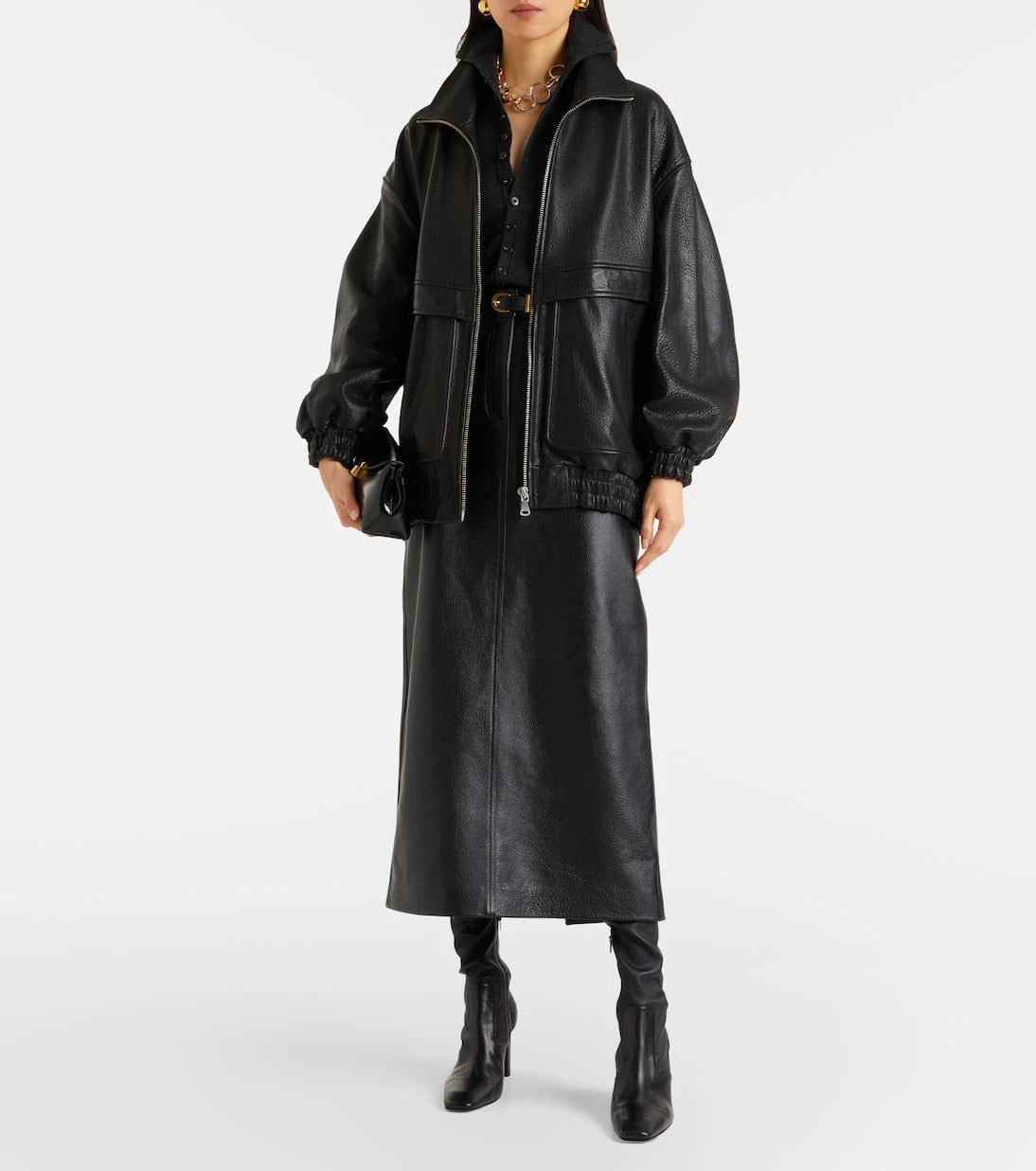 Nour Hammour - Beck leather bomber jacket