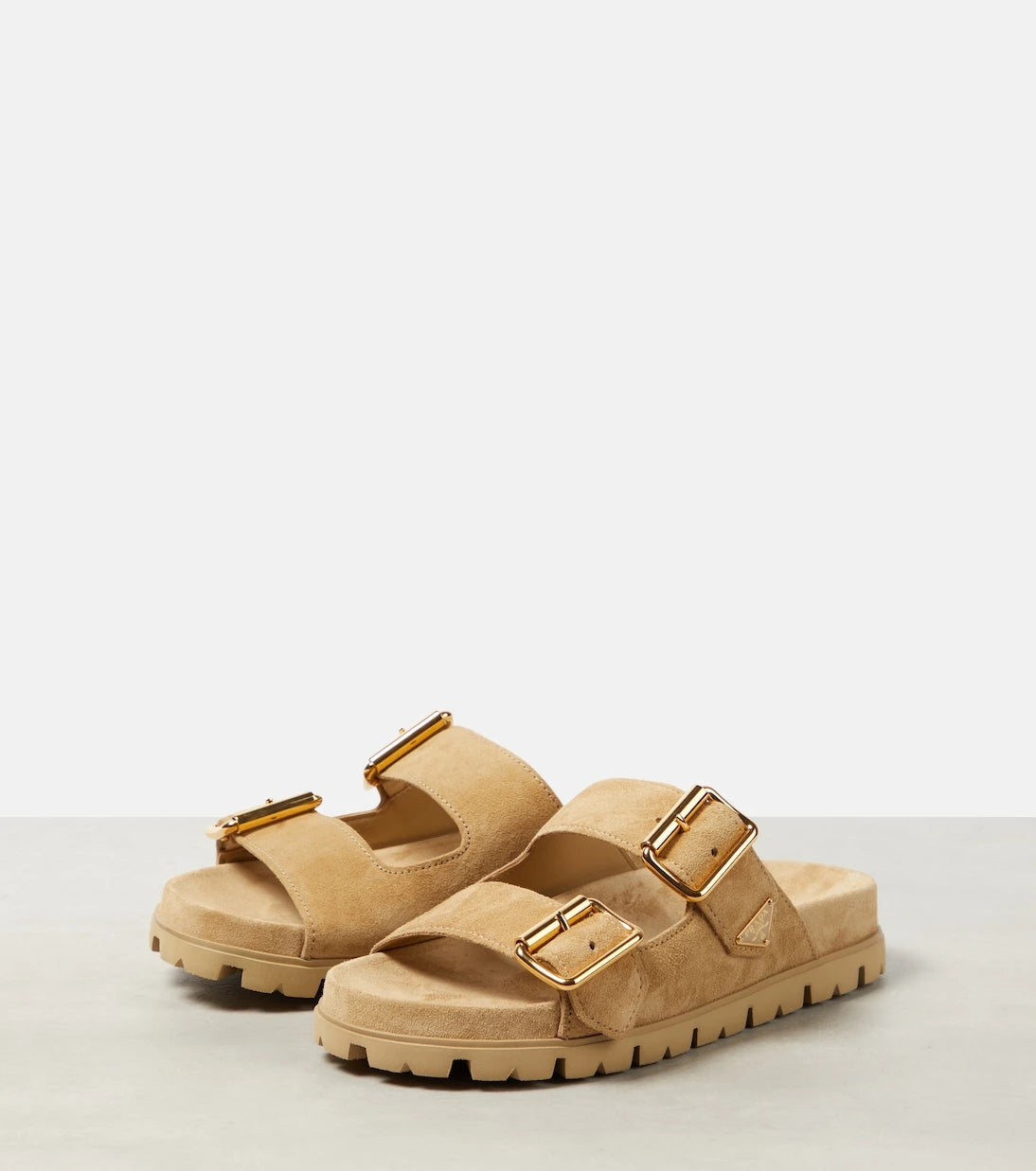 Prada - Logo suede sandals