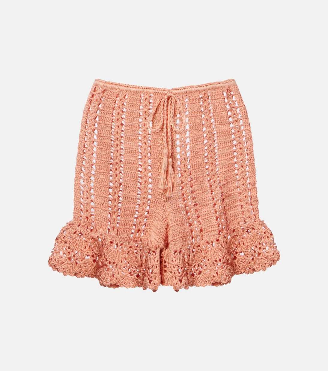 Anna Kosturova - Crochet ruffled cotton shorts