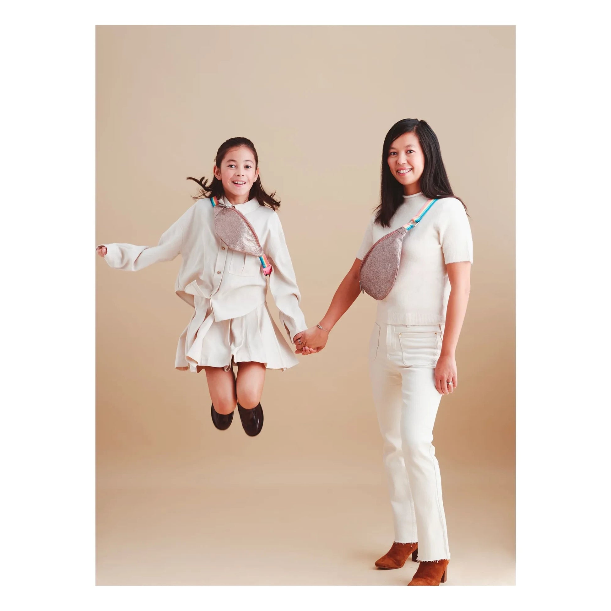 Caramel & Cie - Mom Glitter Banana Bag | Copper red