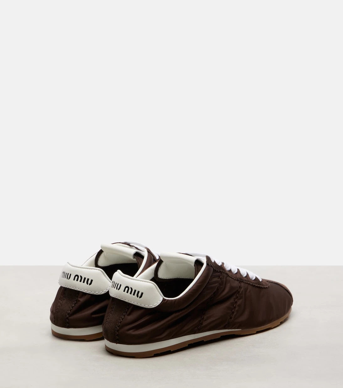 Miu Miu - Plume suede-trimmed sneakers