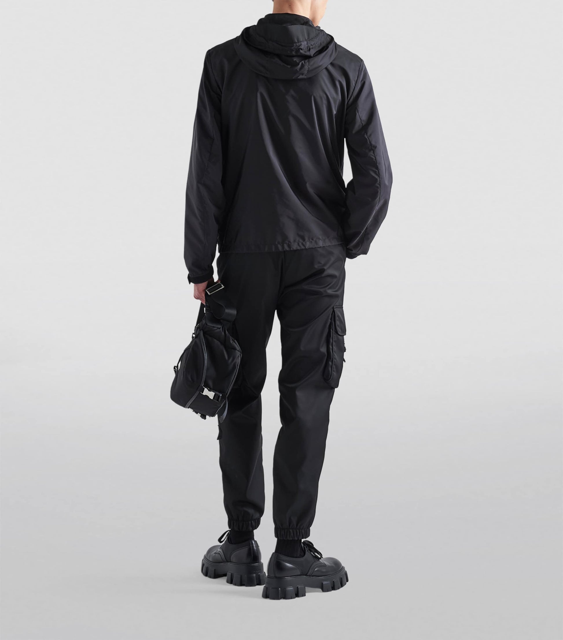 Prada Black Re-Nylon Hooded Jacket