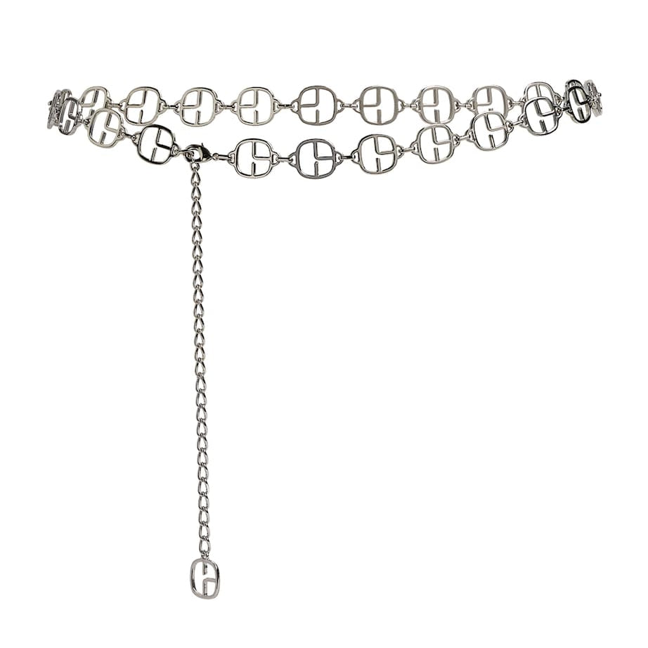 Claudie Pierlot Metallic Logo Chain Belt