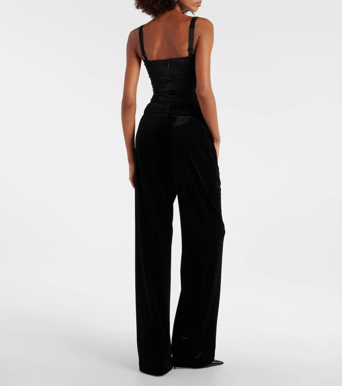 Dolce&Gabbana - High-rise velvet wide-leg pants