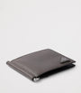 Grey Saffiano Leather Bifold Wallet