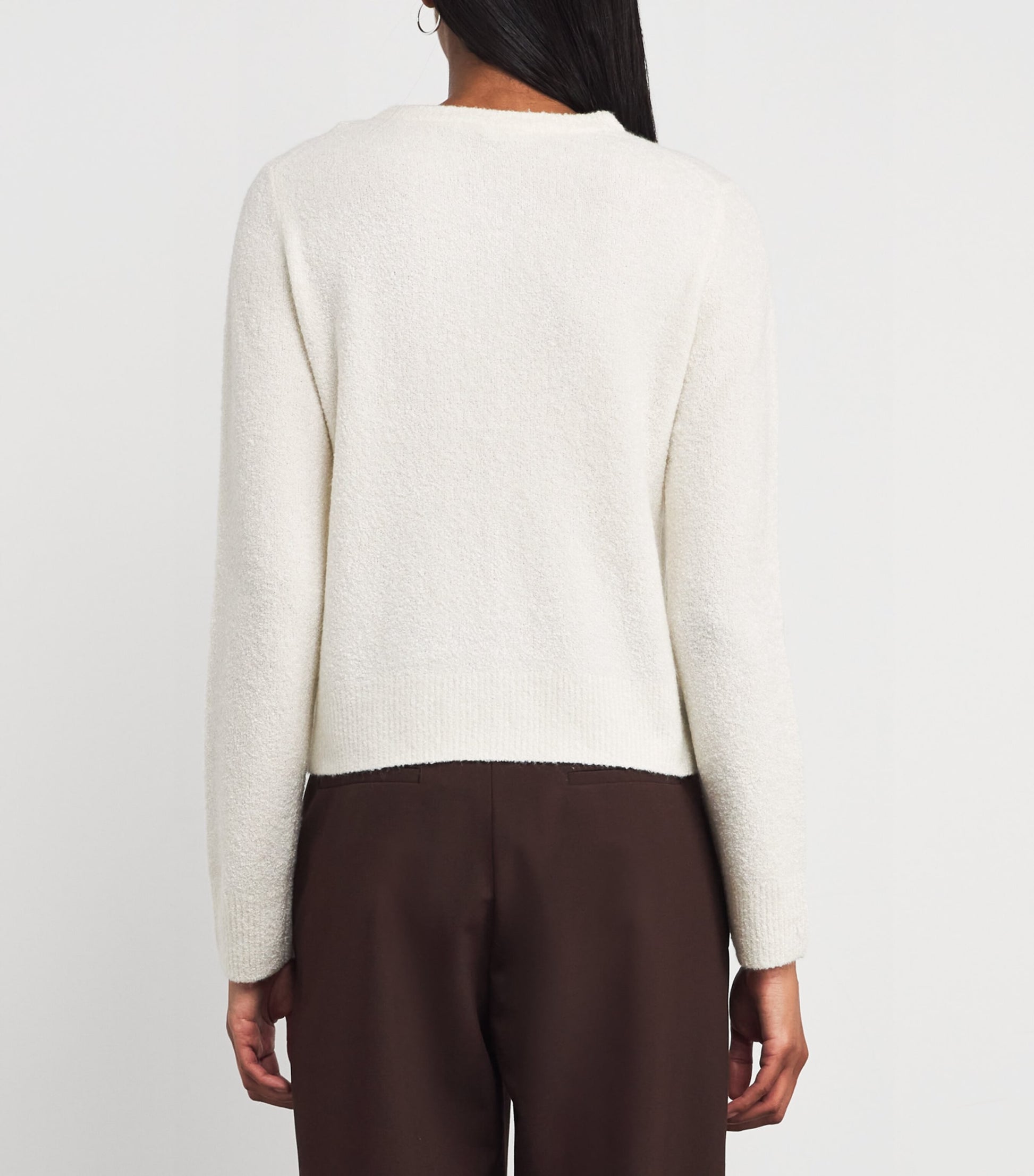 Vince White Soft Bouclé Cardigan