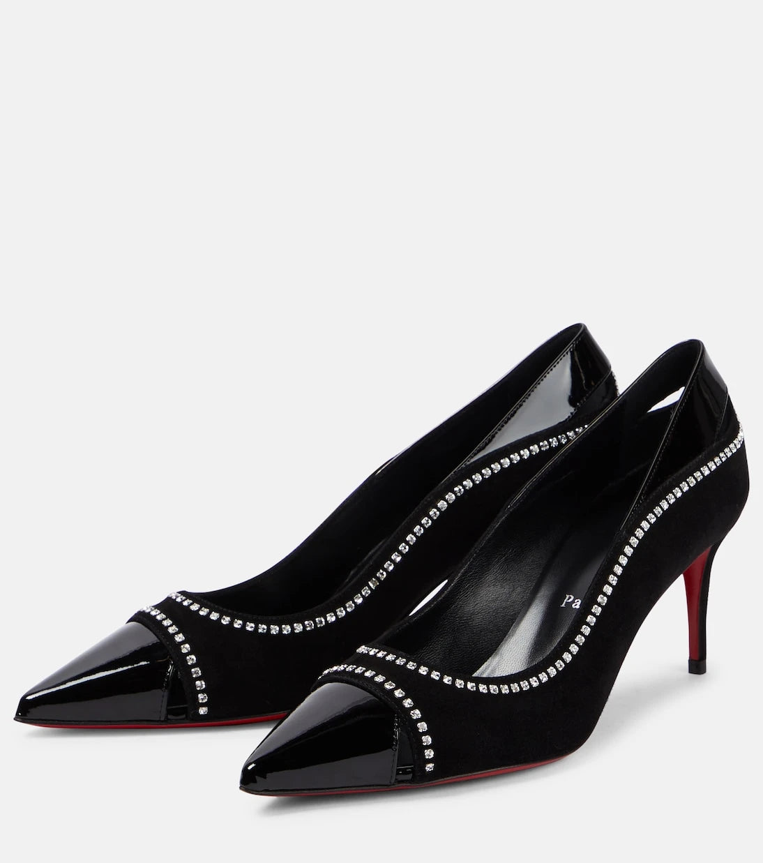 Christian Louboutin - Duvette Strass 70 patent leather pumps