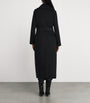 Max Mara Black Virgin Wool-Cashmere Wrap Coat