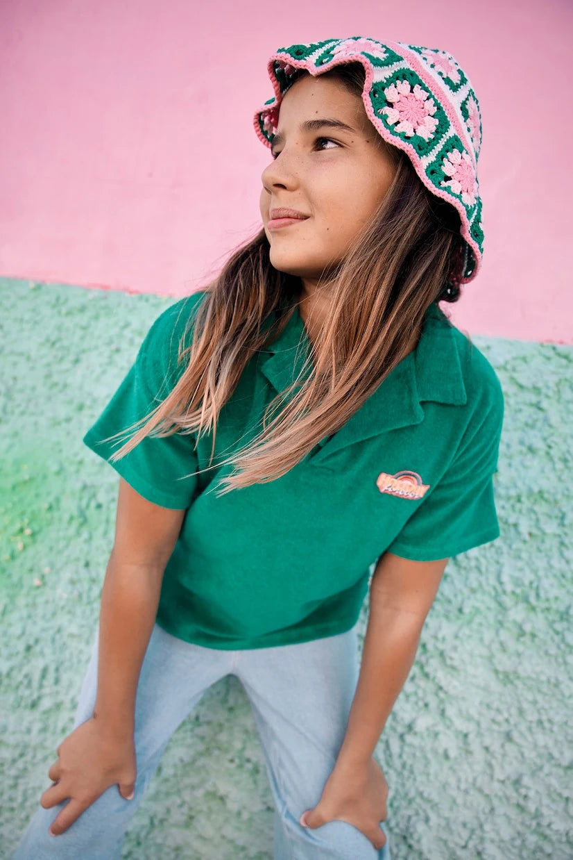 Bonton - Embroidered cotton terry polo shirt