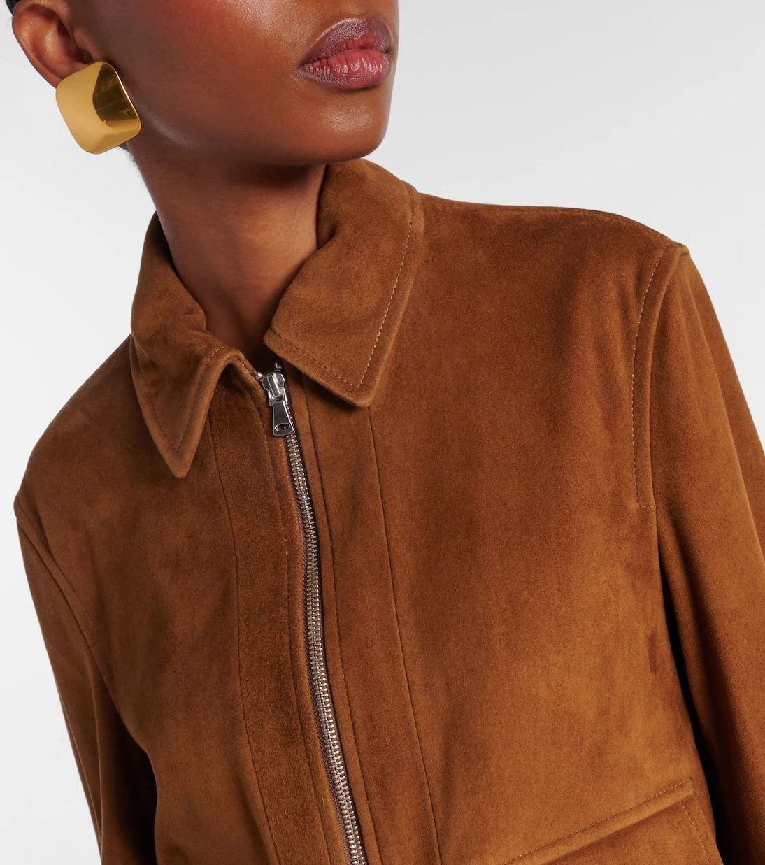 Nour Hammour - Vanves suede bomber jacket