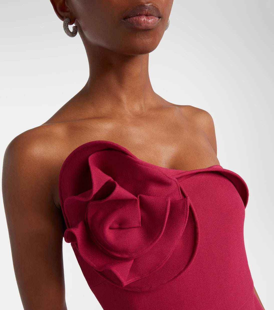 Roland Mouret - One-shoulder crêpe maxi dress