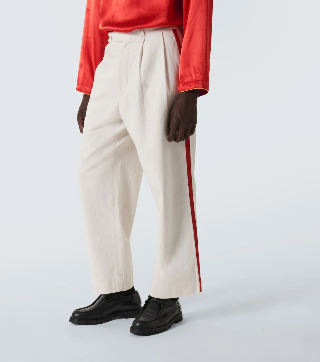 Bode - Skunk Tail cotton wide-leg pants