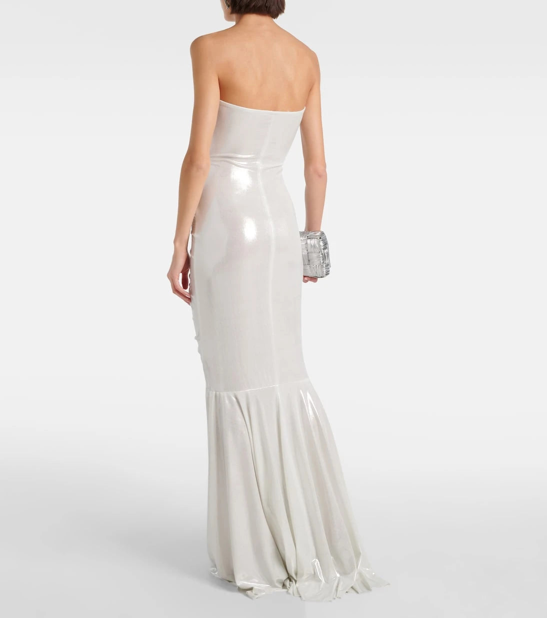 Norma Kamali - Ruched metallic gown