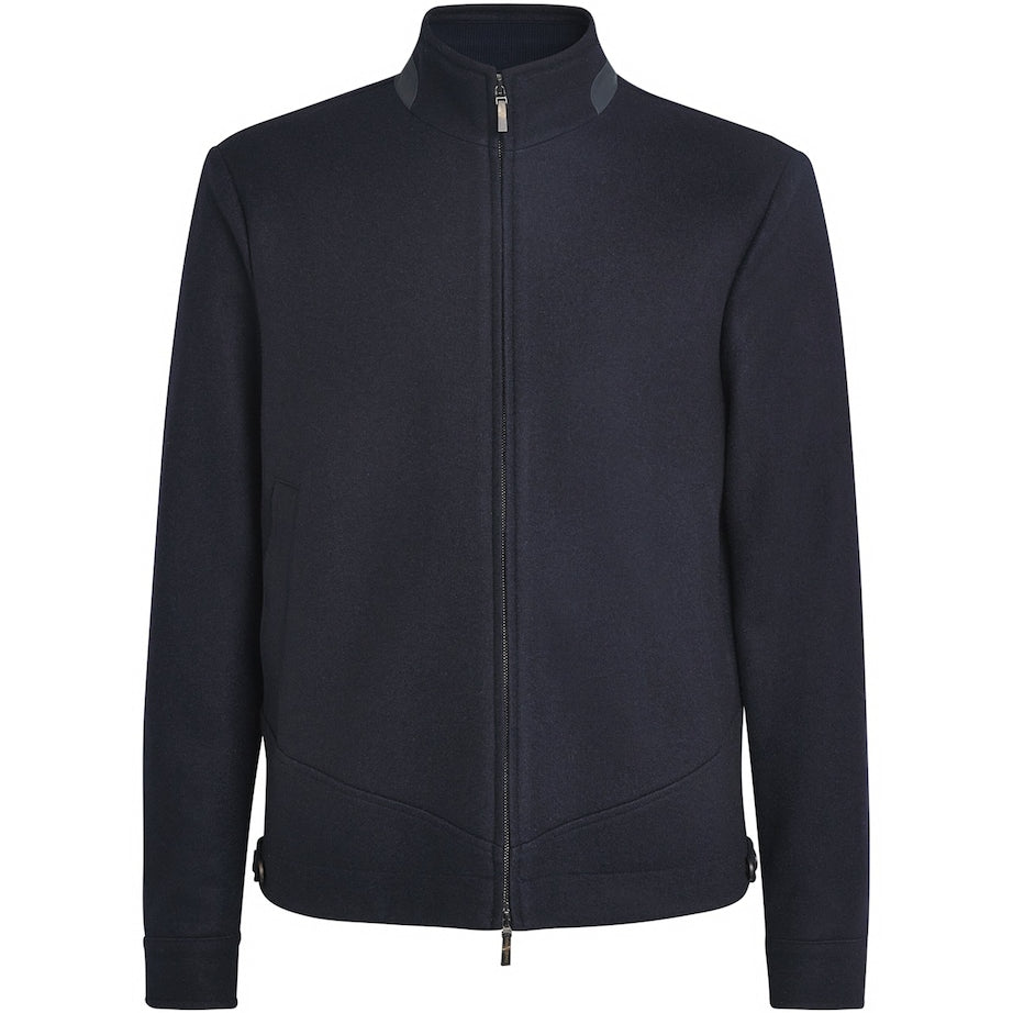 Navy Cashmere-Silk Lightweight Jacket