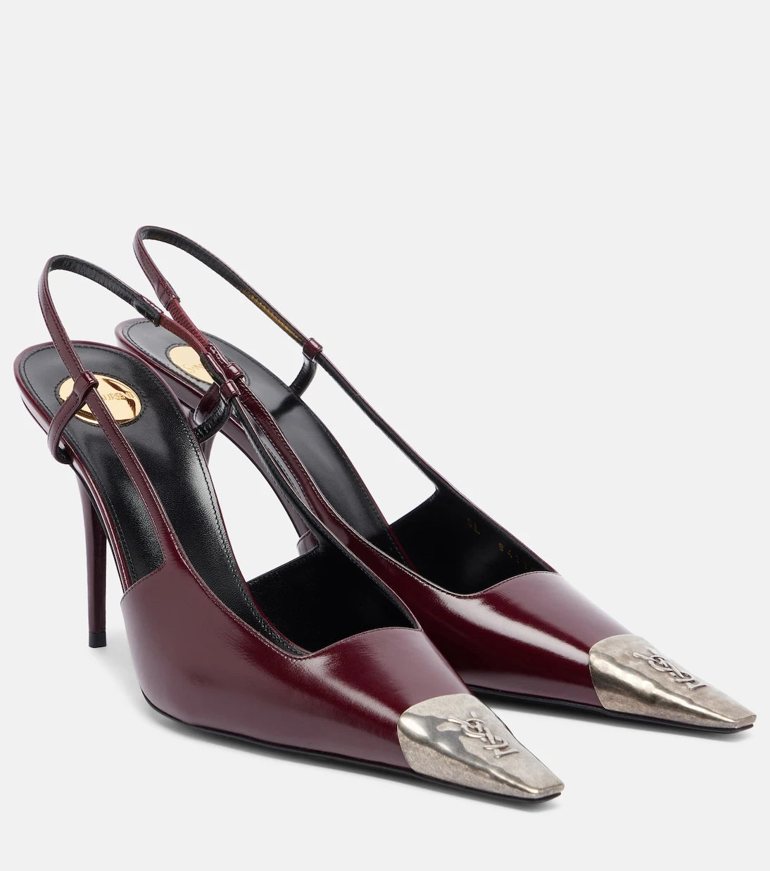 Saint Laurent - Jeanne leather slingback pumps