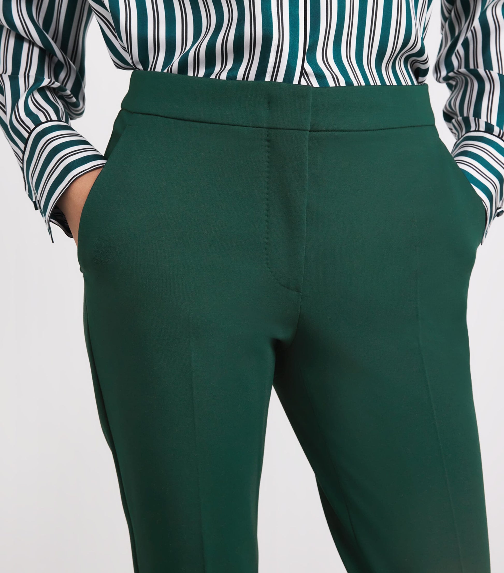 Green Tapered Trousers
