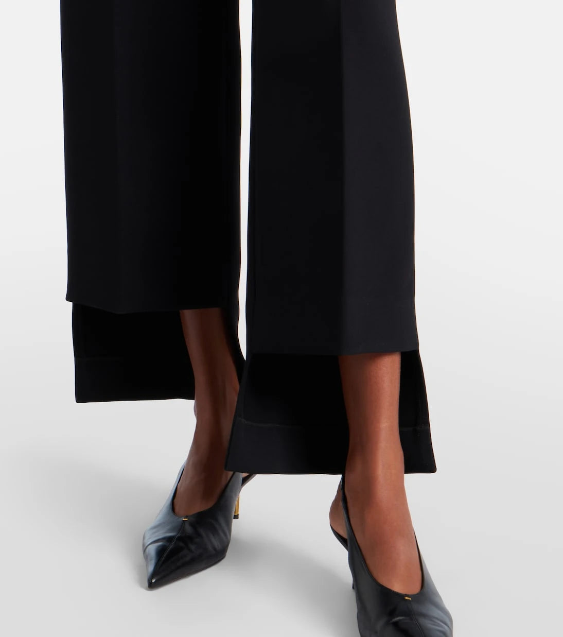 Khaite - Rae high-rise crêpe flared pants