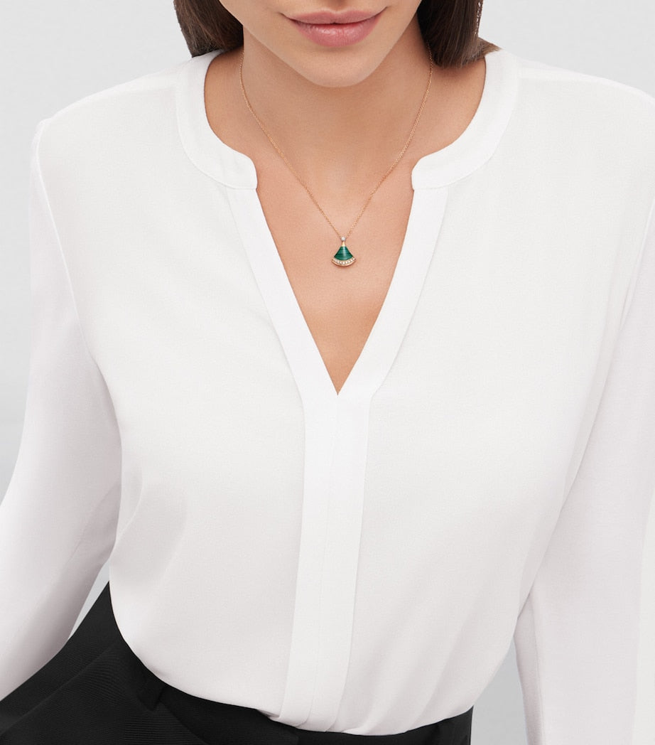 Rose Gold, Diamond and Malachite Divas' Dream Necklace