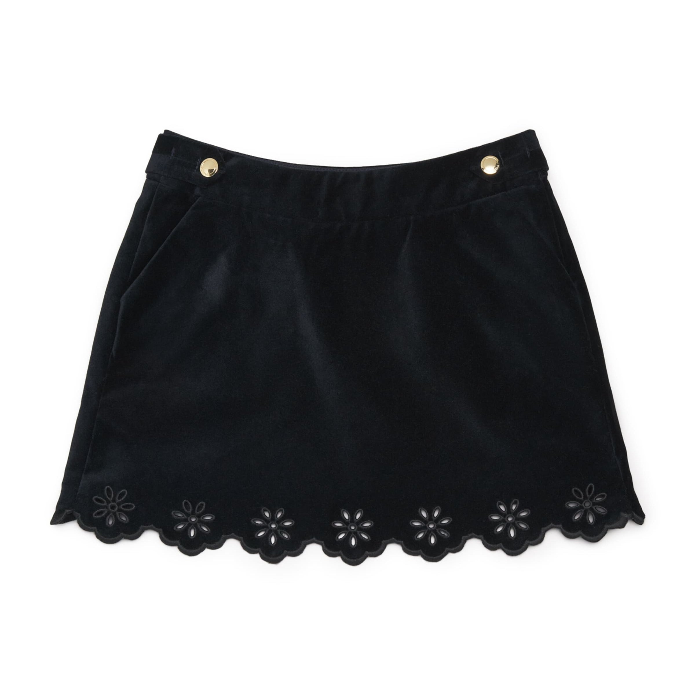 Chloé Kids Velvet Embroidered Skirt (14 Years)