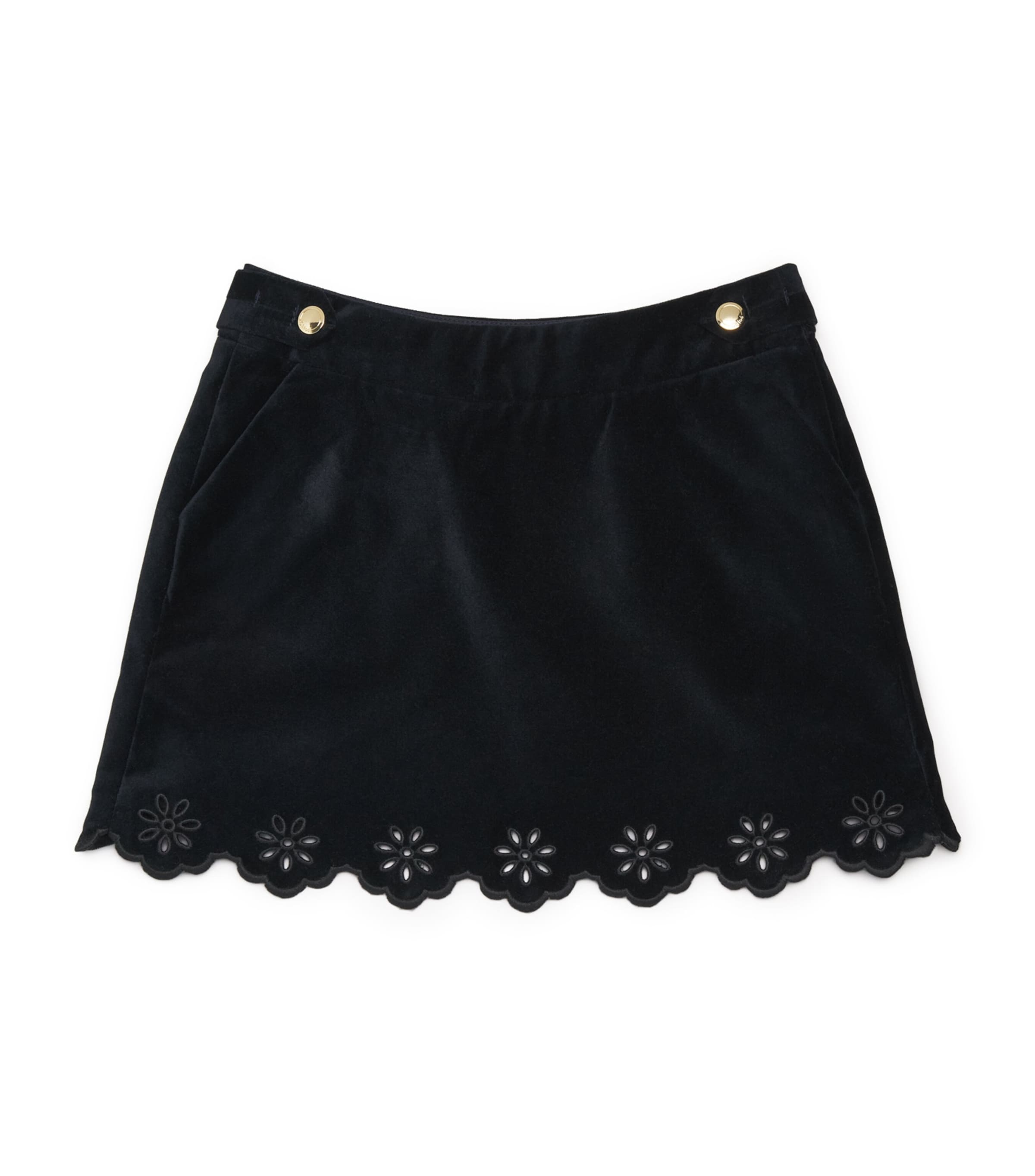 Chloé Kids Velvet Embroidered Skirt (14 Years)