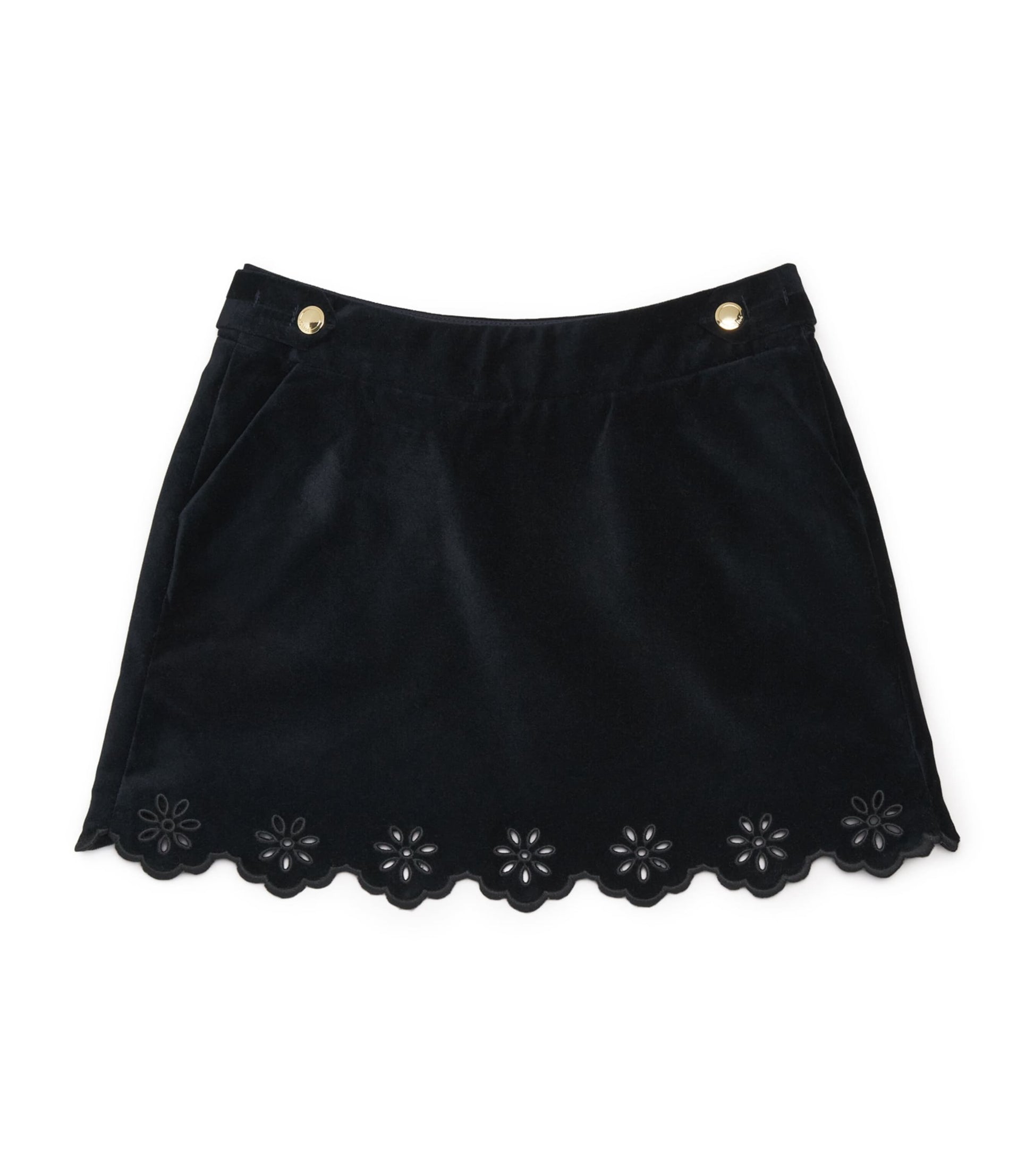 Chloé Kids Velvet Embroidered Skirt (14 Years)