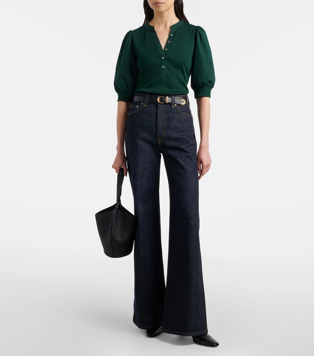 Veronica Beard - Coralee knitted cotton-blend top