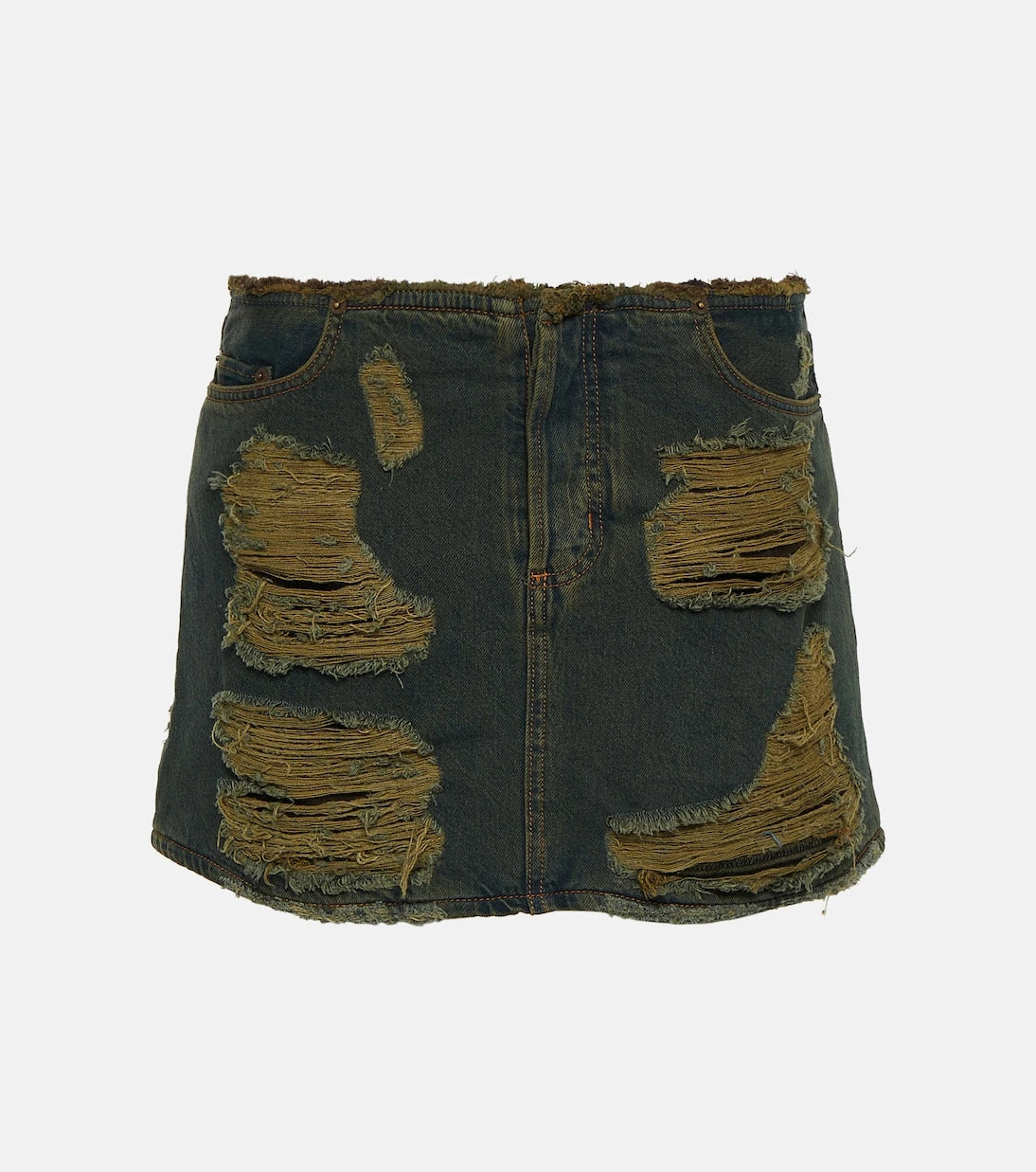 Acne Studios - Distressed denim miniskirt