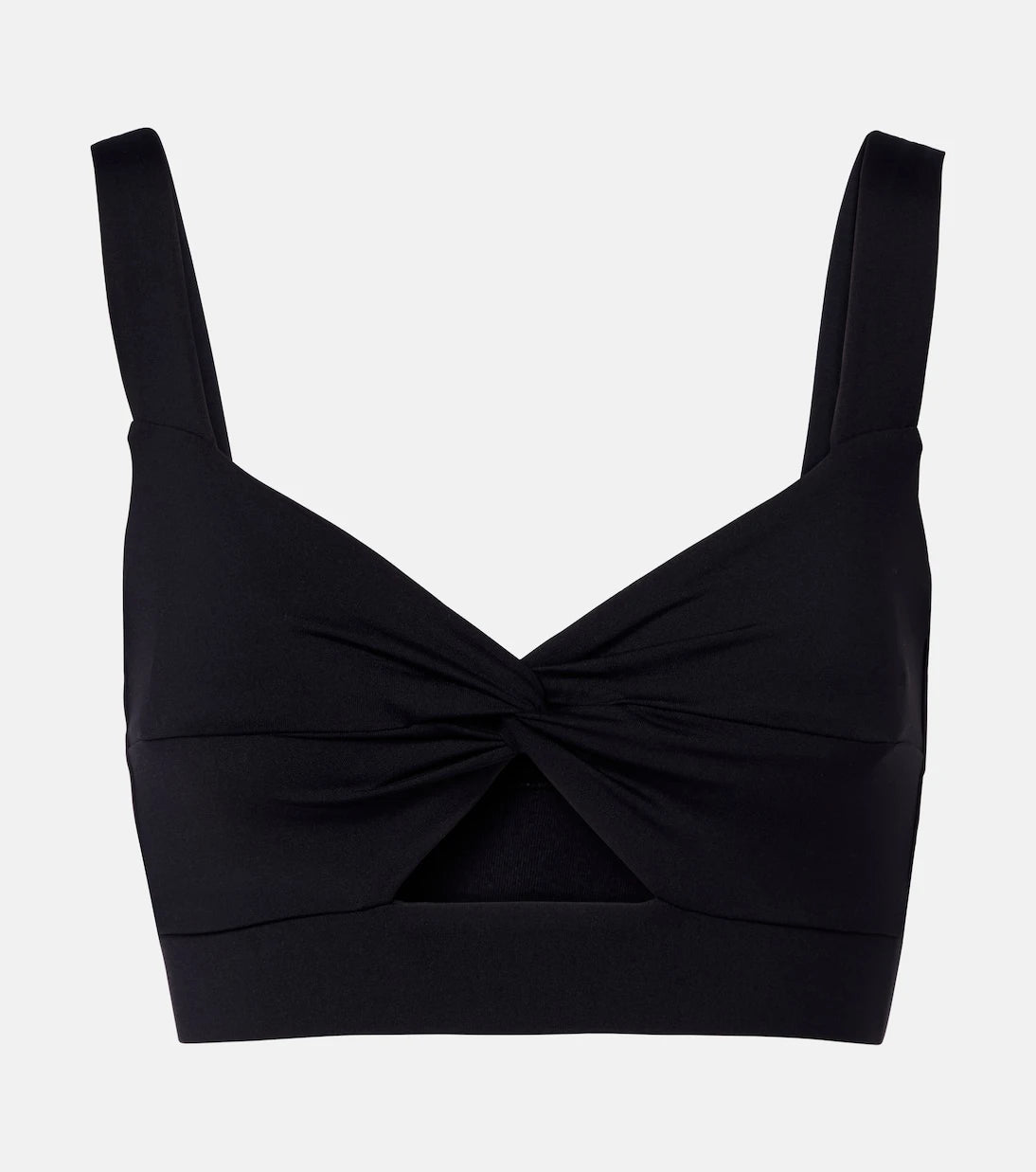 Norba - Shell cutout ruched sports bra