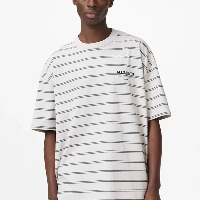 AllSaints тениска мъжка от памук UNDERGRND STRIPE SS