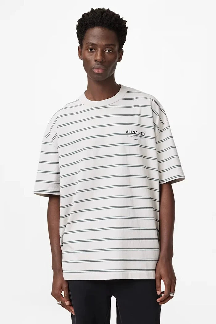 AllSaints тениска мъжка от памук UNDERGRND STRIPE SS