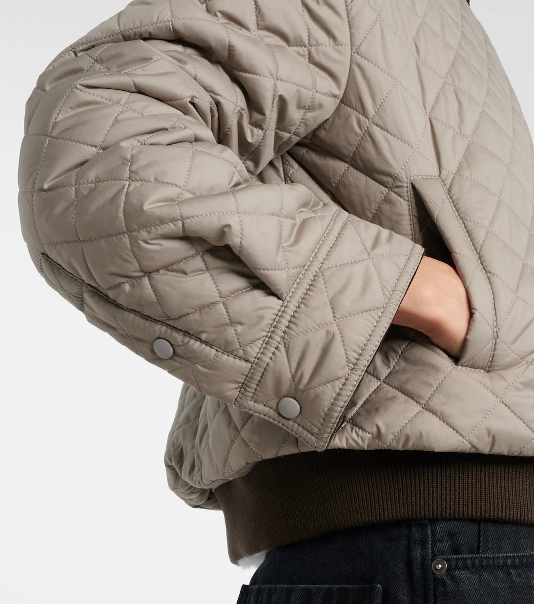 Loewe - Anagram leather-trimmed quilted jacket