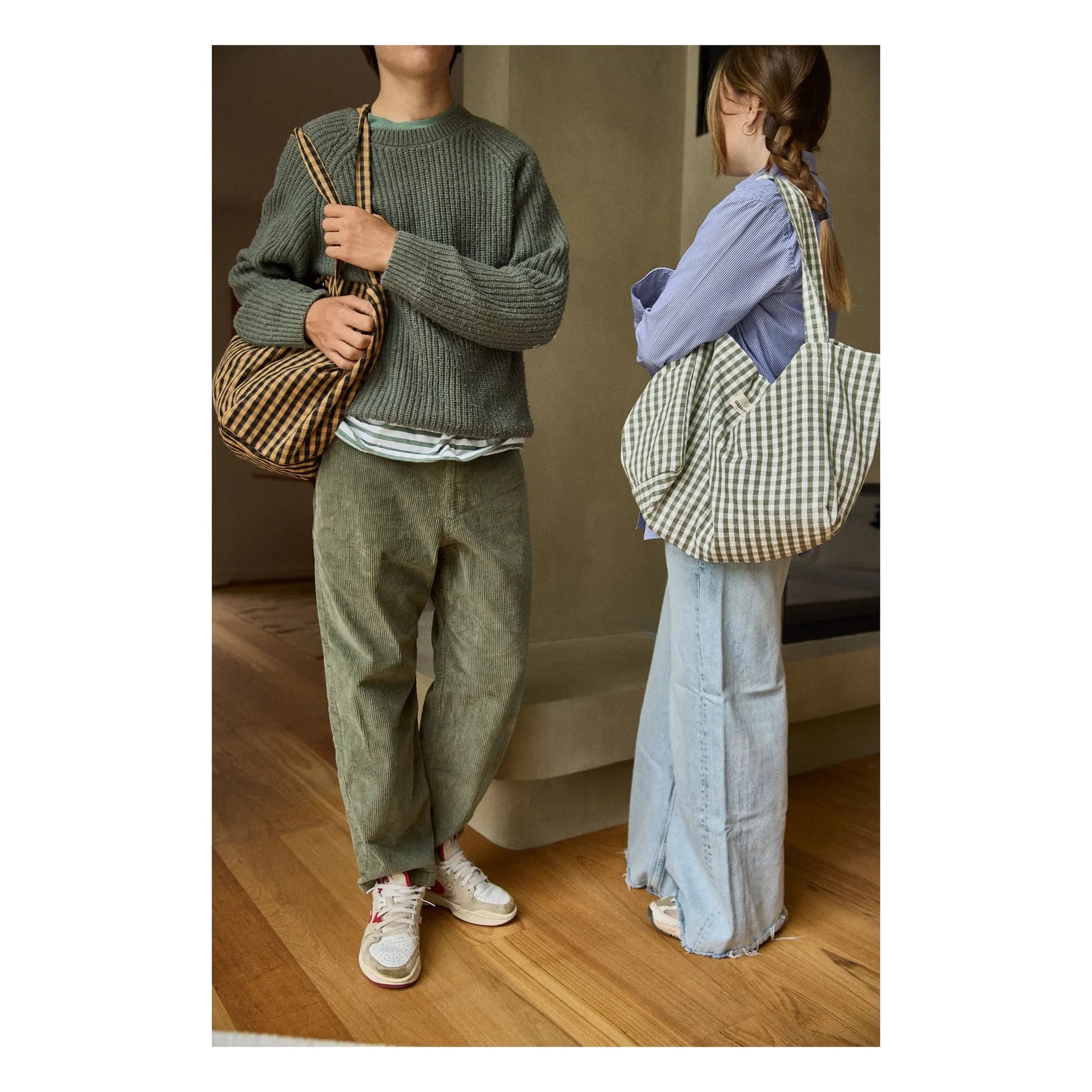 Gabrielle Paris - Vichy handbag | Coffee