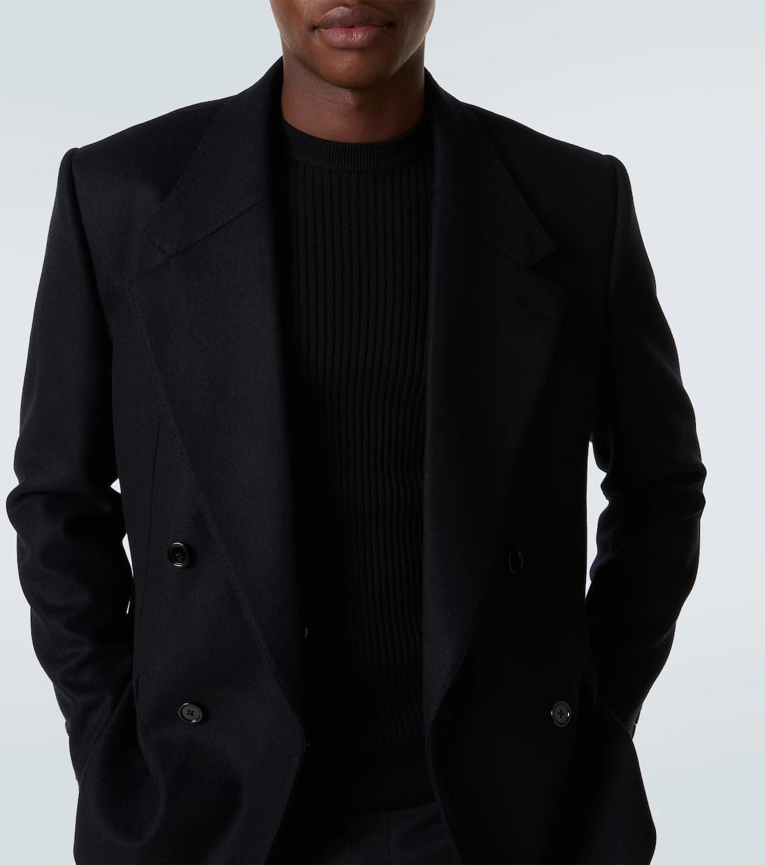 Dolce&Gabbana - Shearling-trimmed virgin wool blazer
