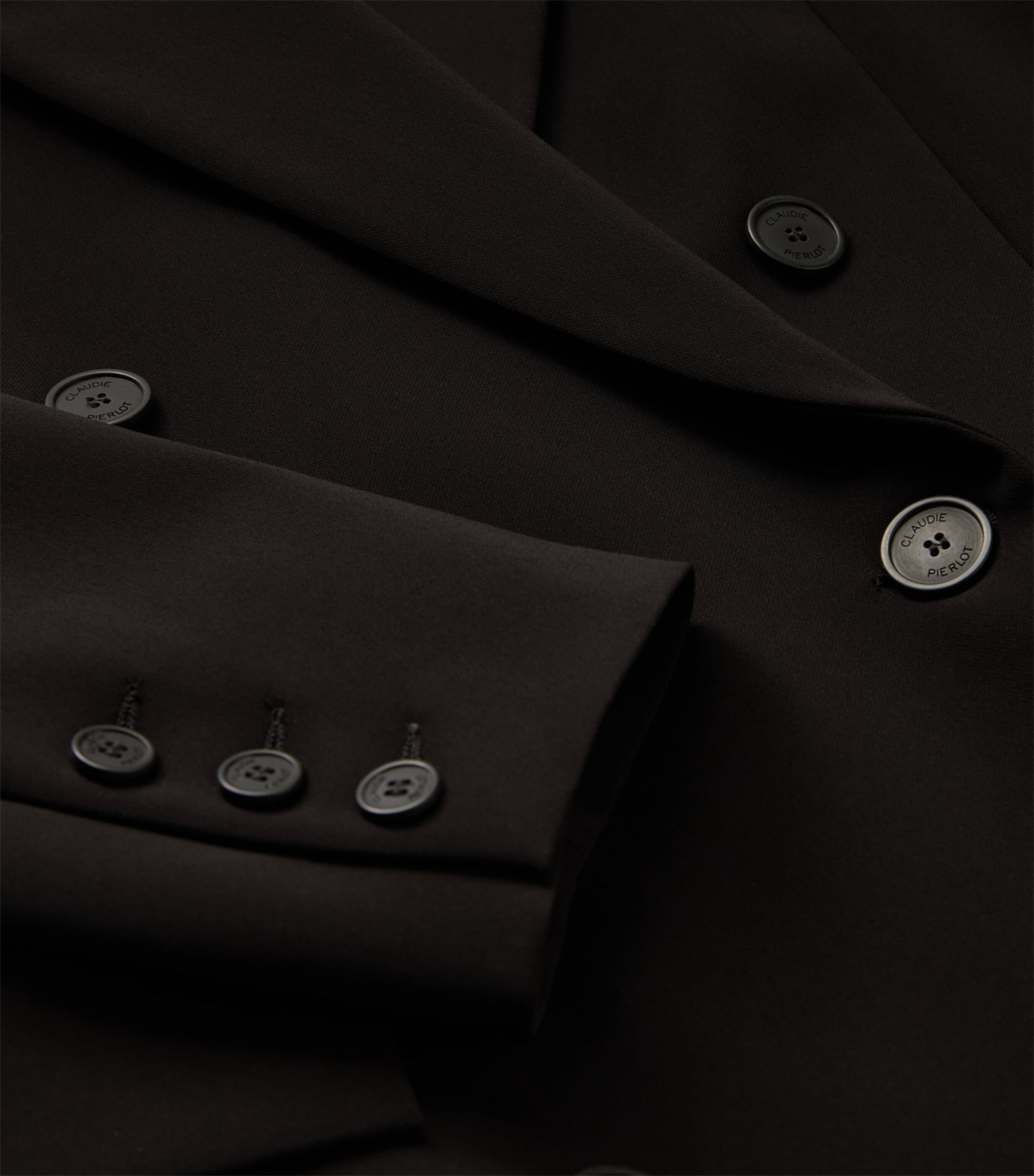 Claudie Pierlot Black Double-Breasted Tailored Blazer