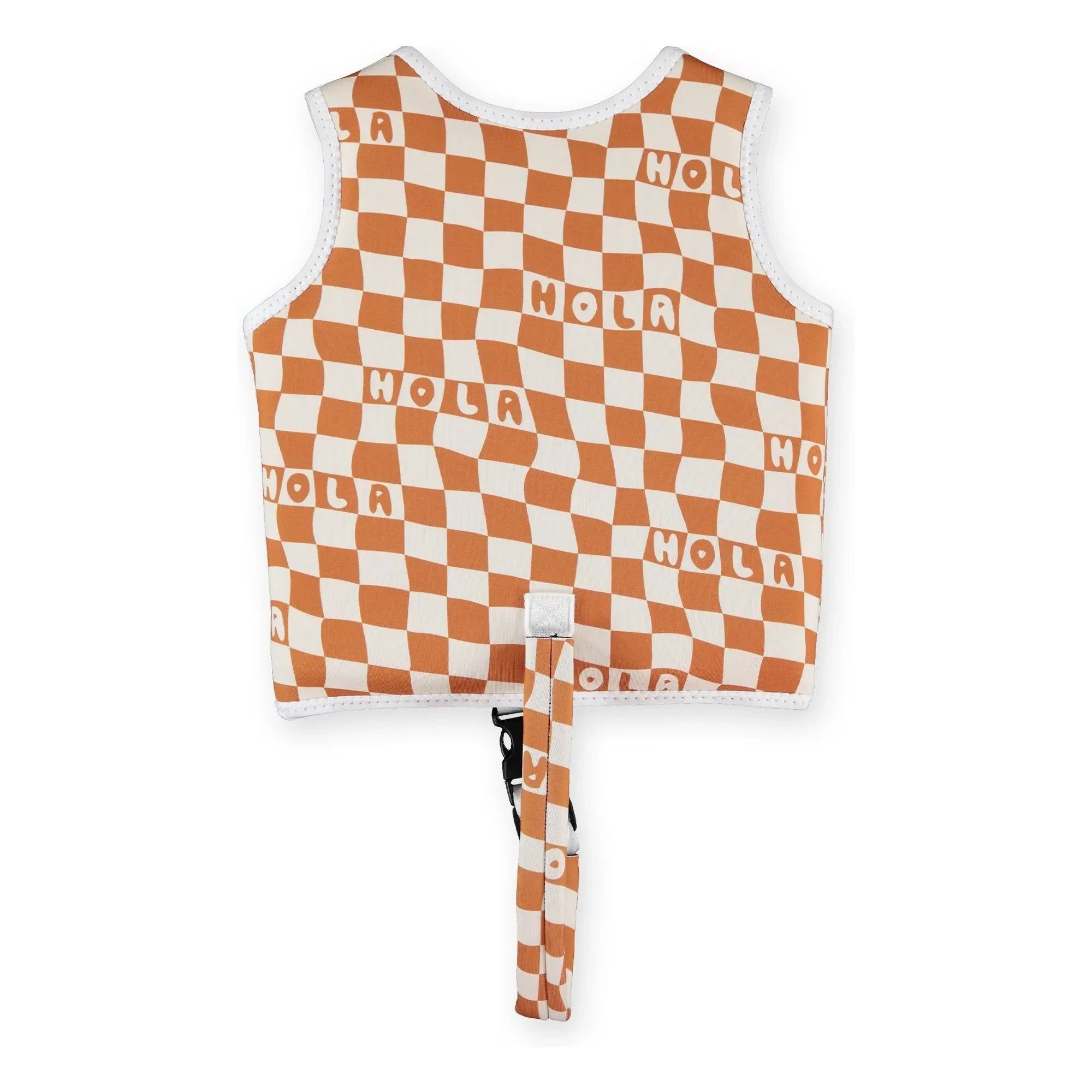 Beach & Bandits - Checkered Hola Swim Vest Recycled Fibers | Ivory