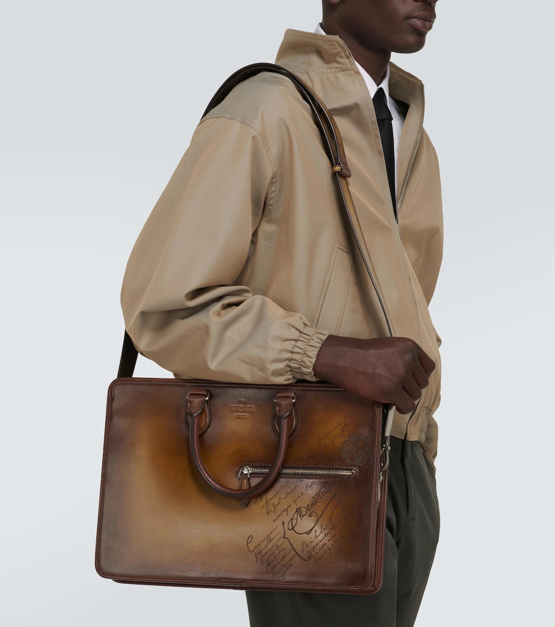 Berluti - Un Jour Scritto leather briefcase