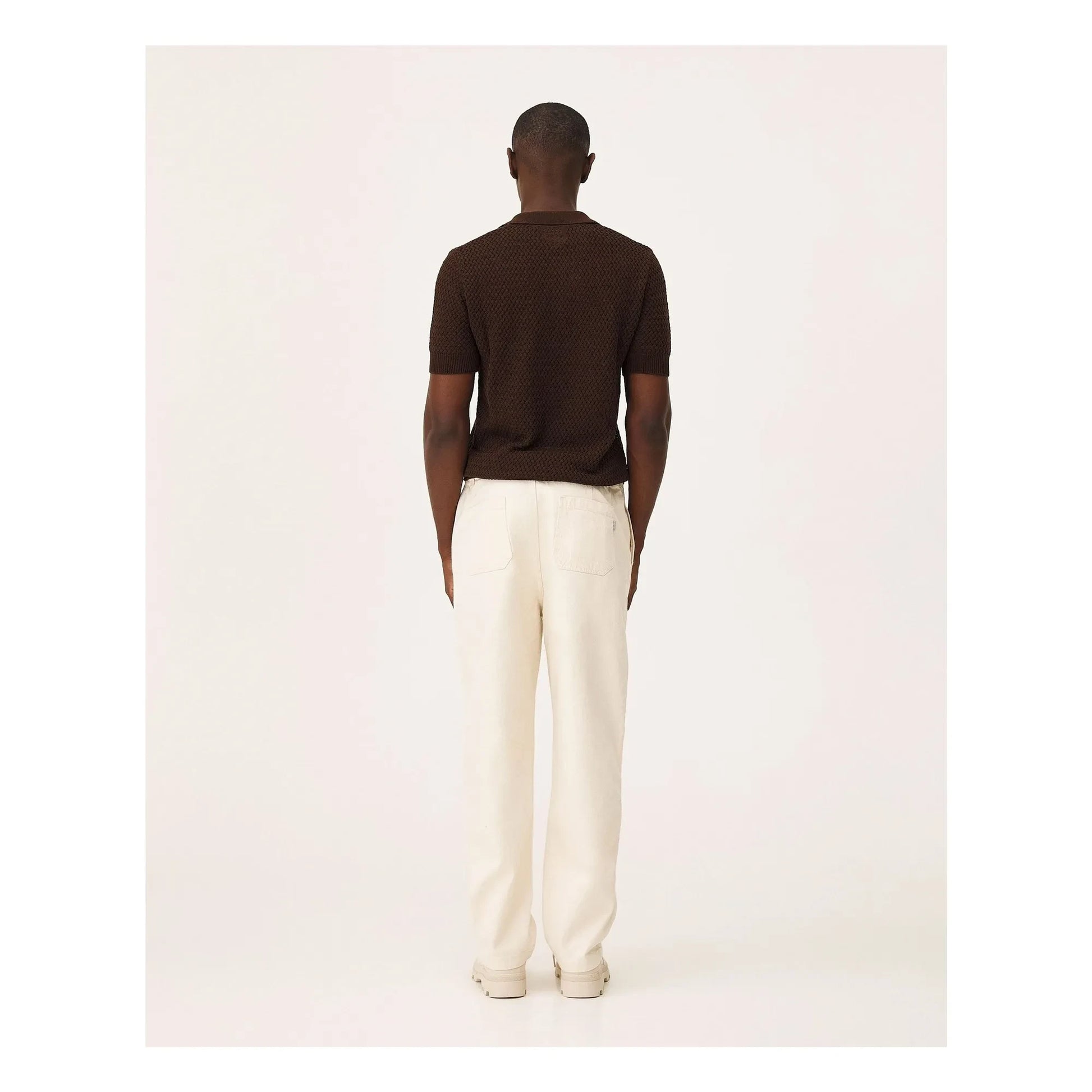 Noyoco - Haring organic cotton polo shirt | Dark Brown
