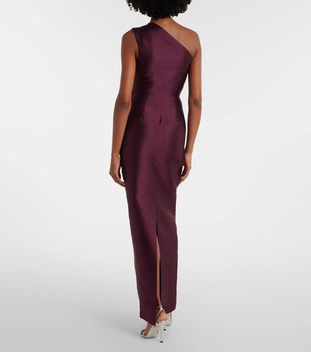 Solace London - Kira draped satin gown